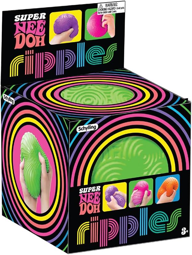 Schylling Ripples Super NeeDoh Stress Ball – Surprise Neon Color & Texture