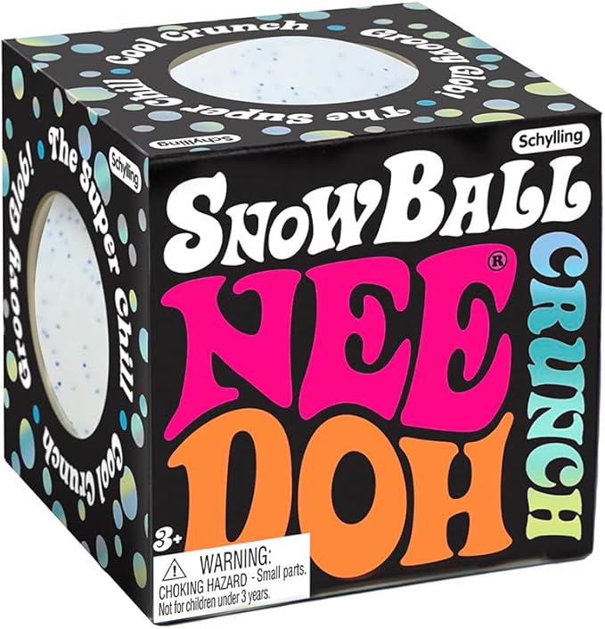 Schylling NeeDoh Snowball Crunch – Crispy Sensory Fidget Stress Ball