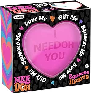 Schylling NeeDoh Squeeze Heart – Sensory Fidget Stress Ball, Assorted Colors