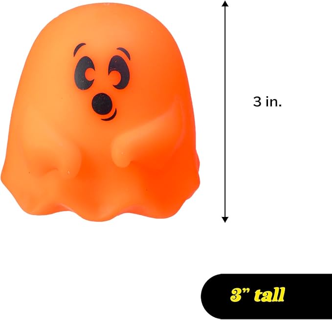 Schylling NeeDoh Glowy Ghost - Halloween Squeeze Toy - 3" Tall - Color May Vary (Pack of 1)