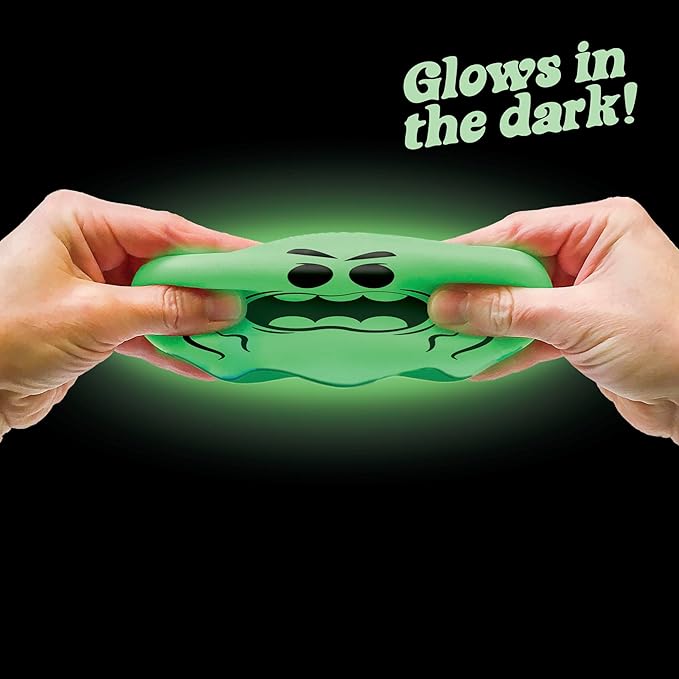 Schylling NeeDoh Glowy Ghost - Halloween Squeeze Toy - 3" Tall - Color May Vary (Pack of 1)