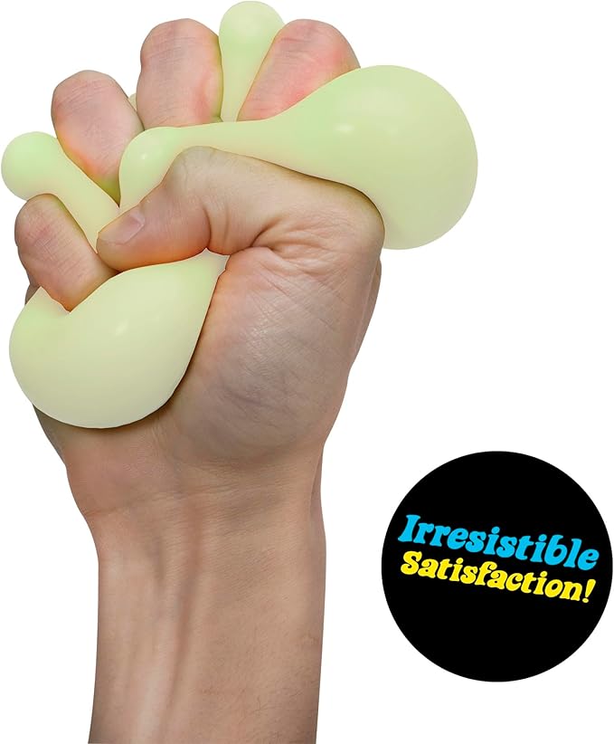 Schylling NeeDoh Glow in the Dark Stress Ball – Groovy Glowing Sensory Toy